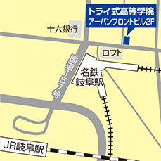 岐阜駅前の地図