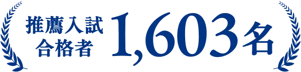 推薦入試合格者1,603名