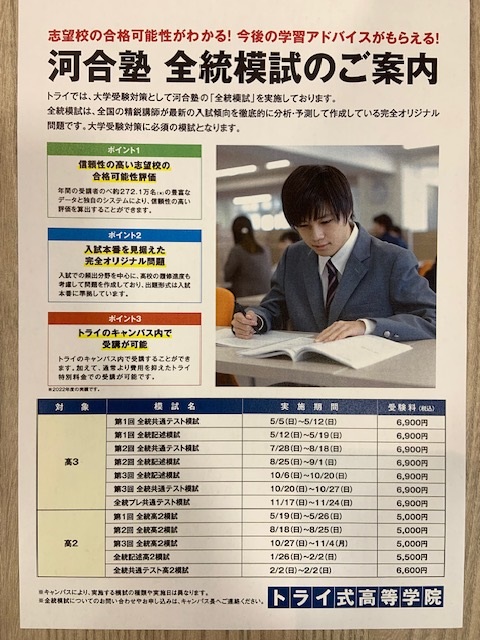 河合塾模試について（千葉キャンパス） 通信制高校・サポート校の