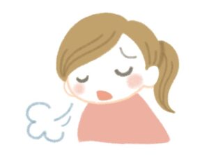 ため息をつく女の子