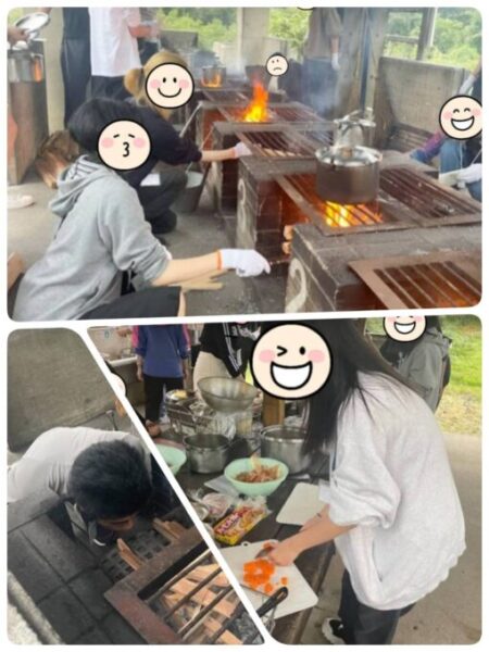 秋の林間学校の様子