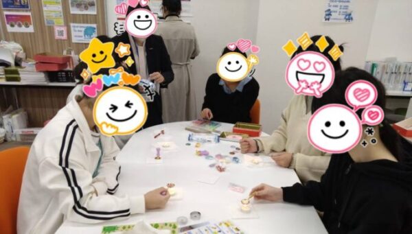 シーリングスタンプをしているところ