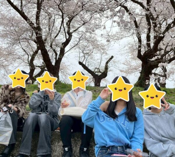 仲良し仲間と桜！