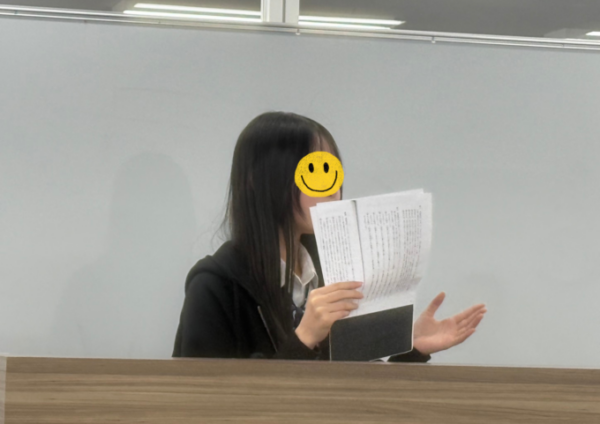 【行事】弁論大会🎤高校3年生の部(キャンパス予選/エリア予選)発表中の様子